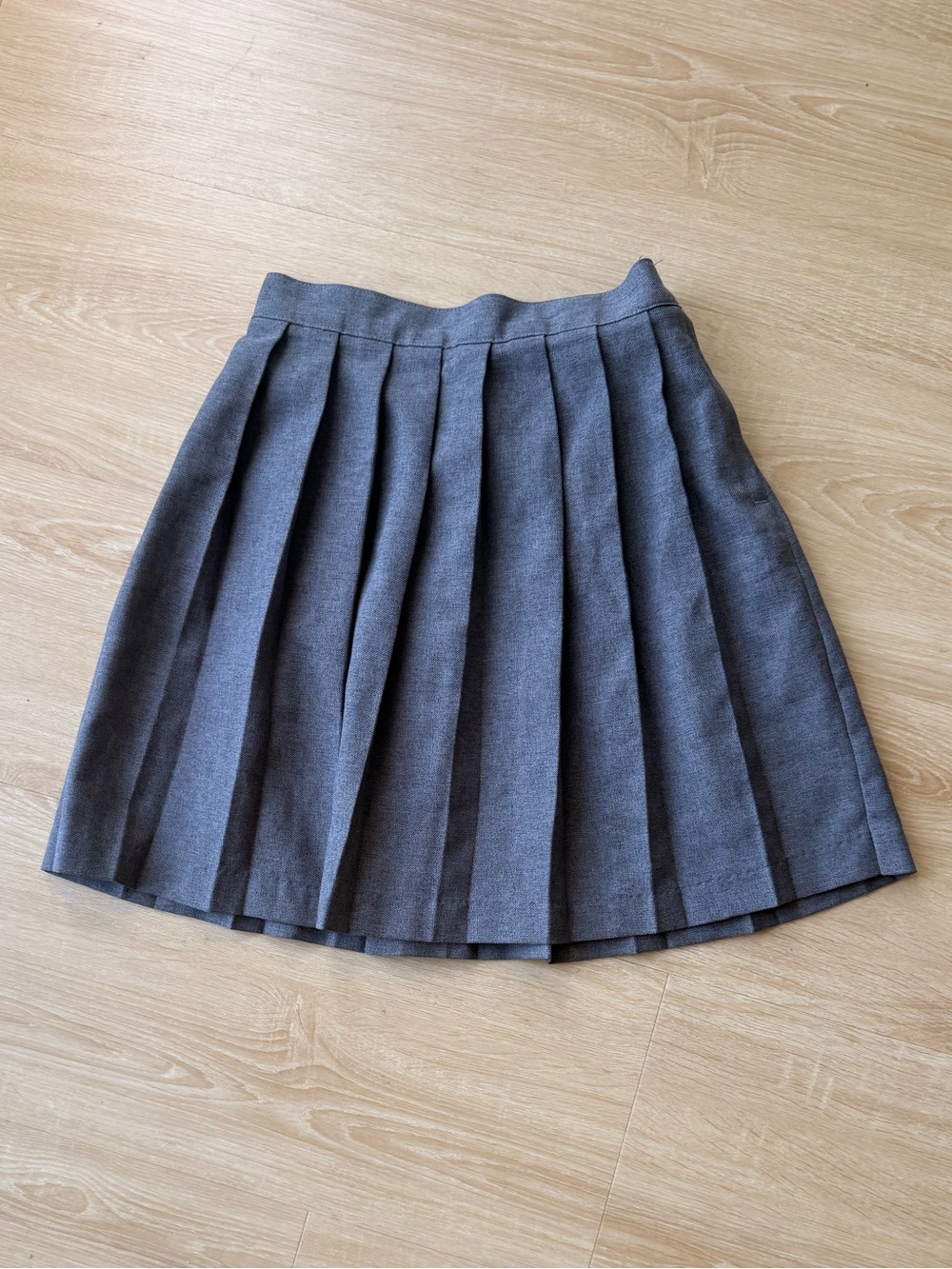 French Toast Gray Pleated Skirt